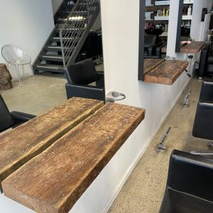 Recycled timber benches