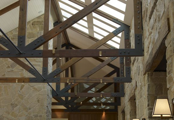 Emirates Wolgan Valley Resort exterior roof beams