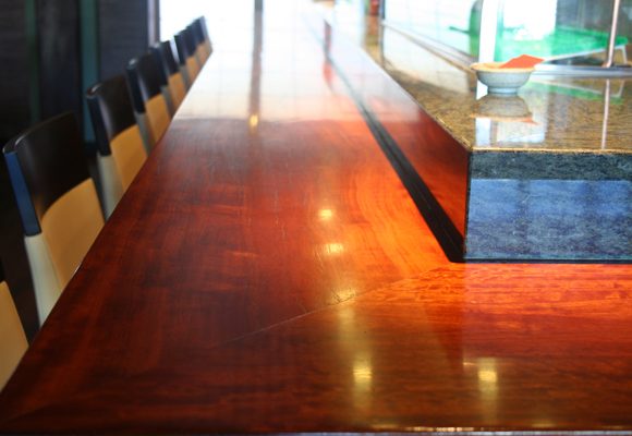 Koi Japanese recycled timber interior tables