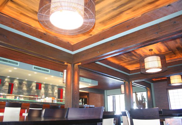 Koi Japanese recycled timber interior