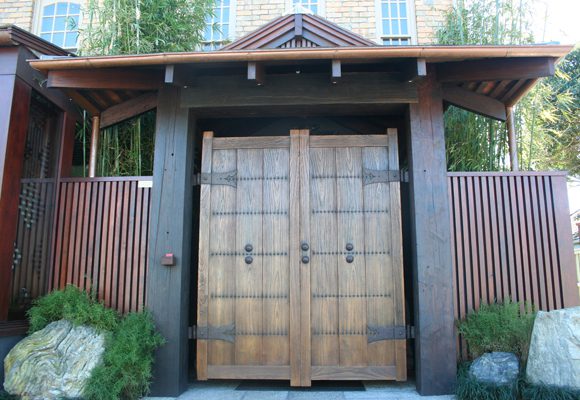 Koi Japanese recycled timber wall exterior doors