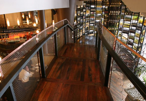 Meat Wine Co Darling Harbour recycled timber stair treads