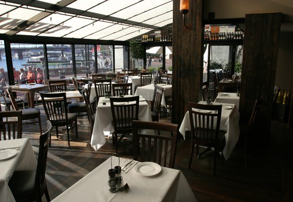 Meat Wine Co Darling Harbour recycled timber restaurant interior