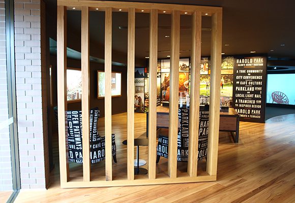 Mirvac Ironwood Recycled Timber feature