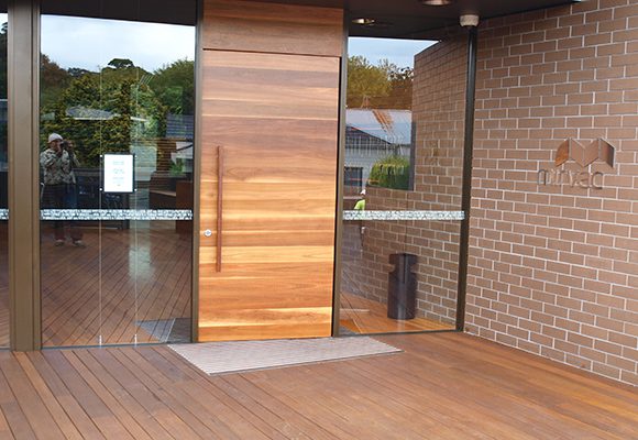 Mirvac Ironwood Recycled Timber floorboards and door
