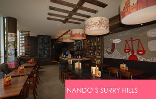 Nandos Surrey Hills wood cladding