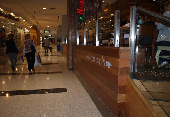 Nandos wood cladding